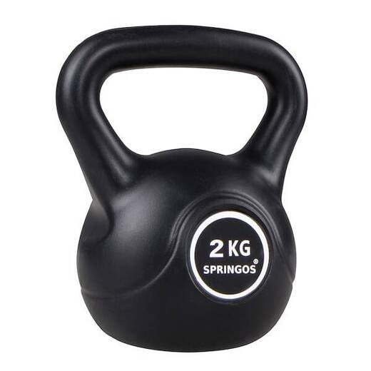 Kettlebell hantla 2kg ABS odważnik czarny