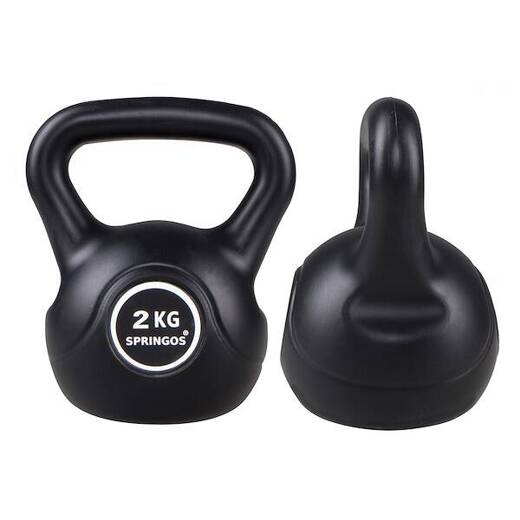 Kettlebell hantla 2kg ABS odważnik czarny