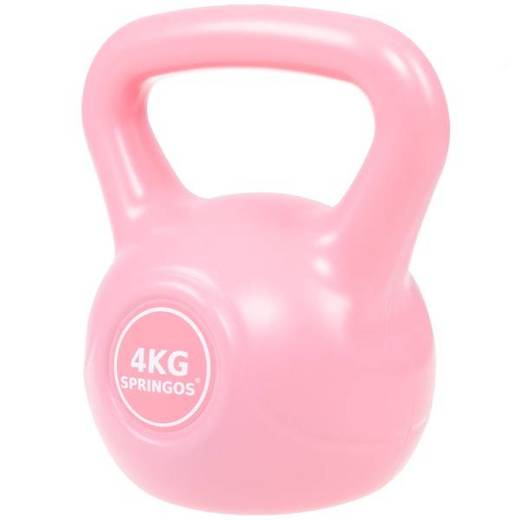 Kettlebell hantla ABS 4kg, odważnik różowy