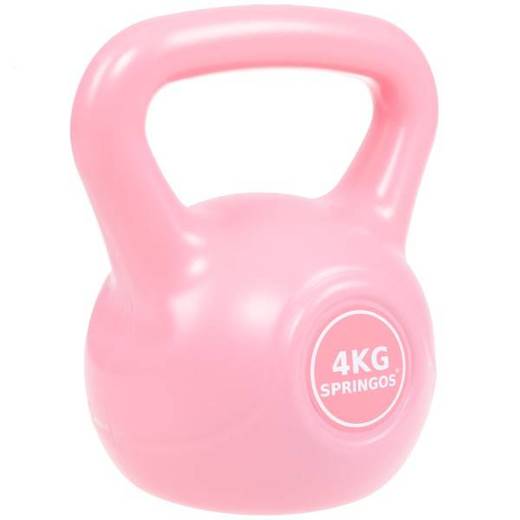 Kettlebell hantla ABS 4kg, odważnik różowy