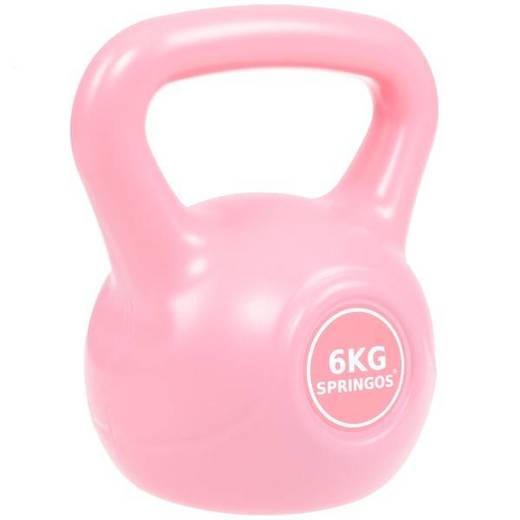 Kettlebell hantla ABS 6kg, odważnik różowy
