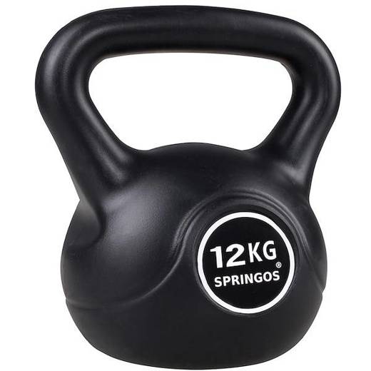 Kettlebell kula 12 kg czarna hantle ABS 