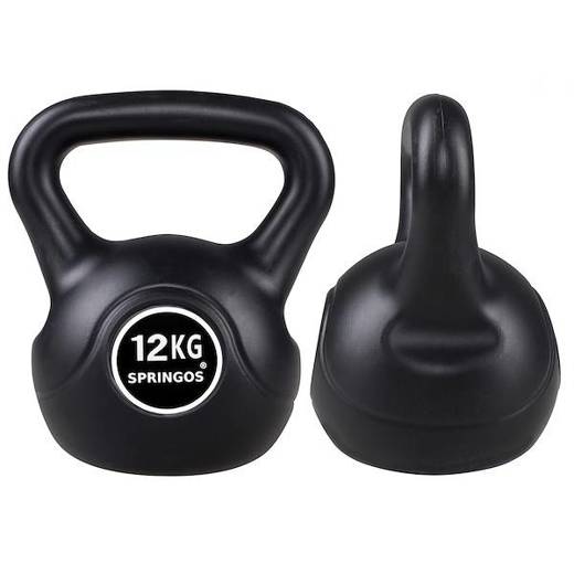 Kettlebell kula 12 kg czarna hantle ABS 