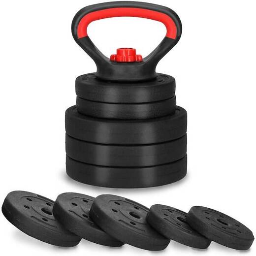 Kettlebell z regulacją obciążenia 10 kg zestaw 5 talerzy