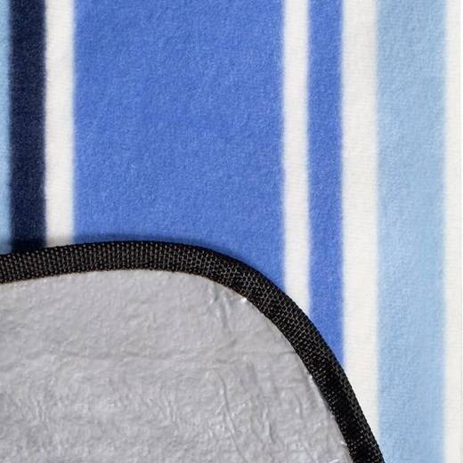 Koc plażowy piknikowy 220x180cm mata niebieskie pasy