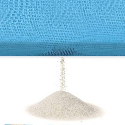 Koc plażowy sand free 200x200 cm mata plażowa dwuwarstwowa niebieska
