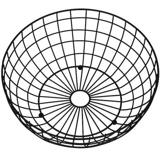 Kosz na owoce, koszyk metalowy 28x11 cm czarny