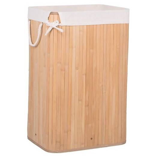 Kosz na pranie 72 L z pokrywą naturalny bambus
