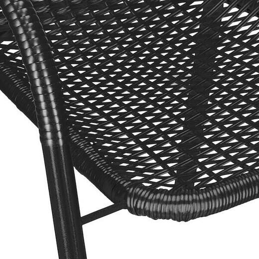 Krzesła ogrodowe 4 szt. metalowe na taras czarne zestaw