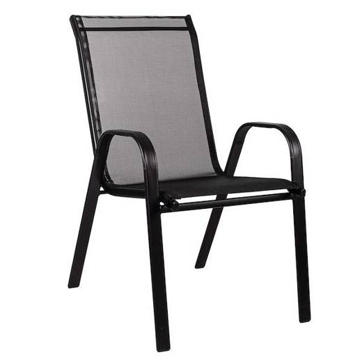 Krzesło ogrodowe metalowe czarne na balkon