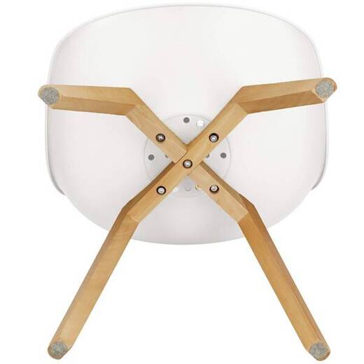 Krzesło skandynawskie 4 szt. do kuchni salonu jadalni Verde tapicerowana poduszka białe