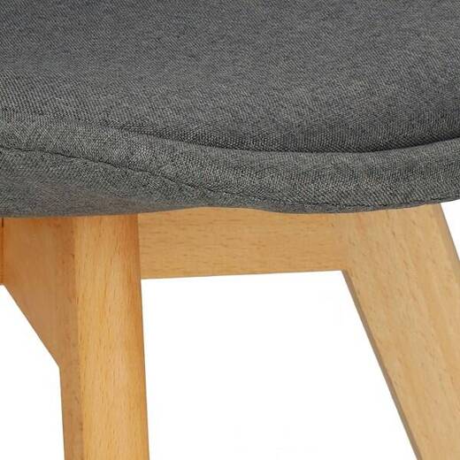 Krzesło skandynawskie 4 szt. do kuchni salonu jadalni Verde tapicerowana poduszka szare