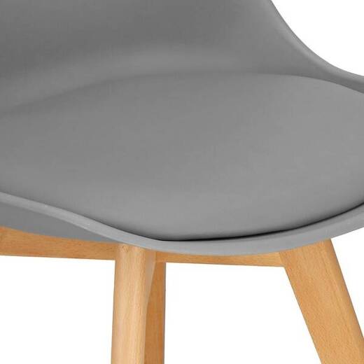 Krzesło skandynawskie 4 szt. krzesła do kuchni salonu jadalni Verde tapicerowana poduszka szare