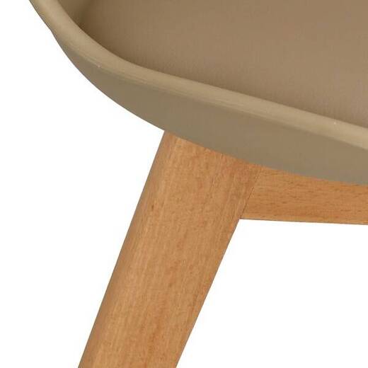 Krzesło skandynawskie do kuchni salonu jadalni Verde tapicerowana poduszka beżowe