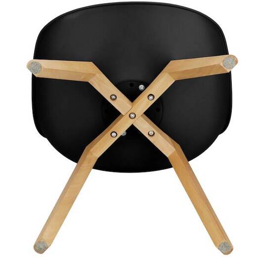 Krzesło skandynawskie do kuchni salonu jadalni Verde tapicerowana poduszka czarne