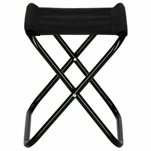 Krzesło składane turystyczne na biwak wędkarskie czarne
