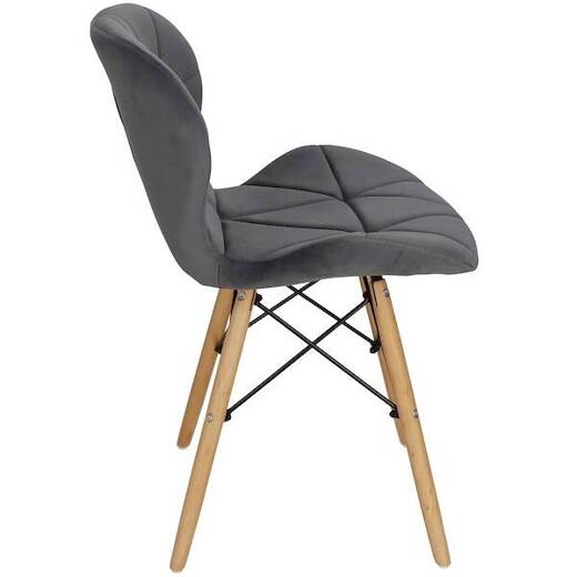 Krzesło tapicerowane Torino do kuchni salonu jadalni loft szare