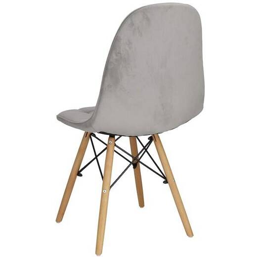 Krzesło tapicerowane do kuchni salonu jadalni loft szare