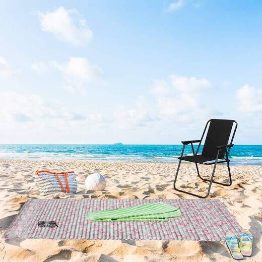 Krzesło turystyczne, wędkarskie składane krzesełko na biwak, plaże czarne  