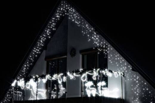 Kurtyna świetlna 1500 led girlanda, lampki wewnętrzno-zewnętrzne sople zimny biały