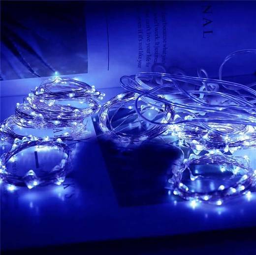 Kurtyna świetlna niebieski 300 Led lampki wewnętrzne z programatorem USB
