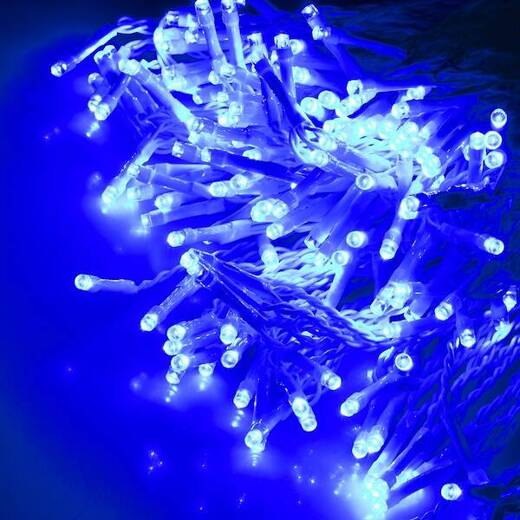 Kurtyna świetlna z pilotem 306 led girlanda, lampki wewnętrzno-zewnętrzne sople niebieski