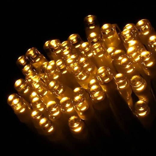 Lampki choinkowe 100 Led 12 m ciepły biały oświetlenie świąteczne solarne