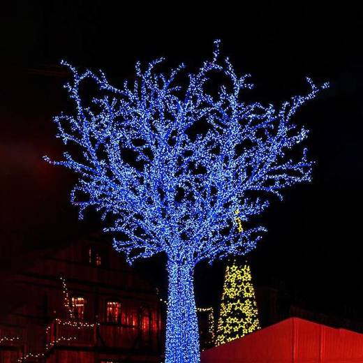 Lampki choinkowe 300 Led niebieski 18m oświetlenie świąteczne IP44