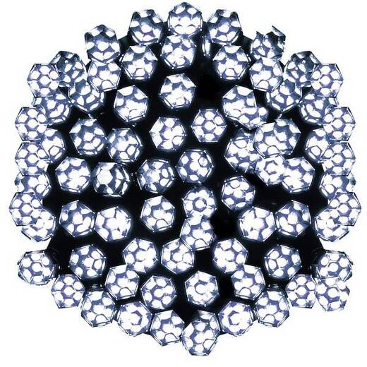 Lampki choinkowe biały zimny 120 Led z programatorem na baterie
