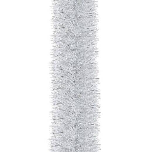 Łańcuch na choinkę 6m srebrny, girlanda choinkowa, średnica 7cm