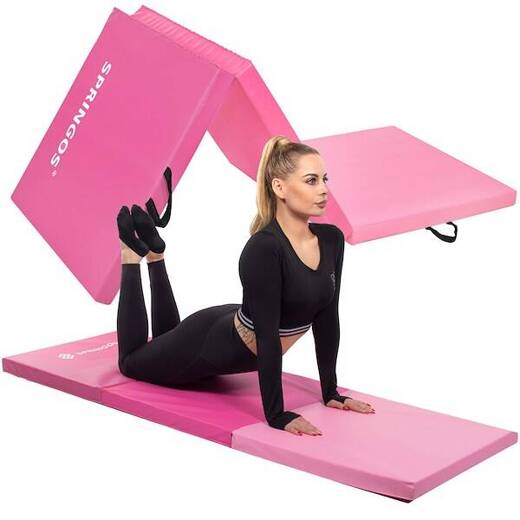Mata gimnastyczna 180 cm różowy materac gimnastyczny