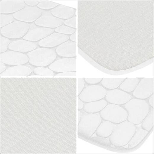 Mata łazienkowa 80x50 cm antypoślizgowy dywanik szybkoschnący biały