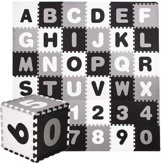 Mata piankowa alfabet, cyfry 175x175 cm puzzle dla dzieci pianka EVA