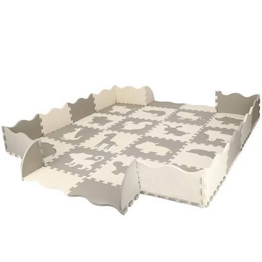 Mata piankowa zwierzęta puzzle dla dzieci 150x150 cm pianka EVA