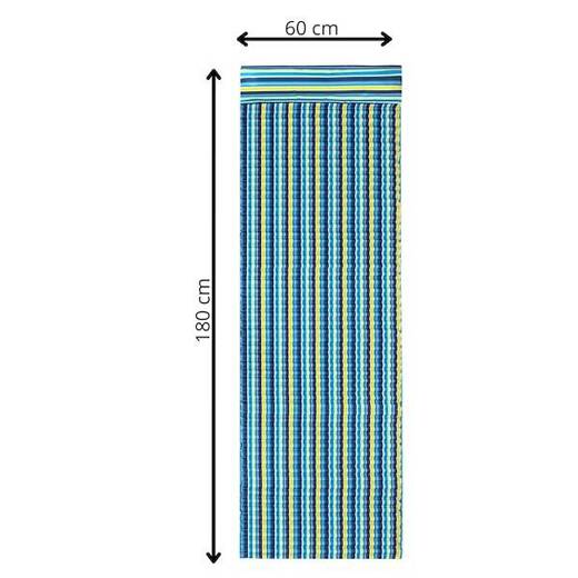Mata plażowa z poduszką 180x60 cm karimata piankowa, kolorowe pasy