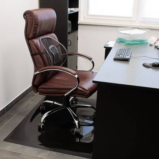 Mata pod krzesło, fotel biurowy 120x90x0,1cm podkładka na biurko czarna