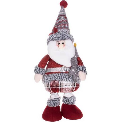 Mikołaj 57-80cm ozdoba świąteczna, krasnal świąteczny, gnom na teleskopowych nóżkach