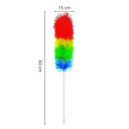 Miotełka do kurzu 60 cm szczotka do pajęczyn z długą rączką kolorowa