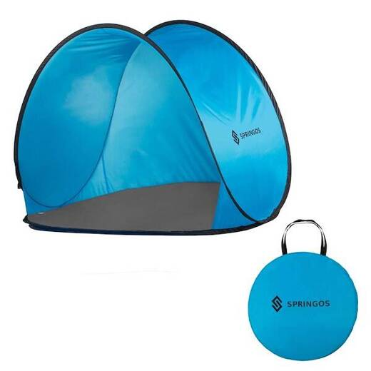 Namiot plażowy 150x90 cm samorozkładający pop-up niebieski
