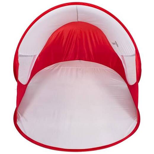 Namiot plażowy 200x120 cm samorozkładający Pop-up czerwono-biały