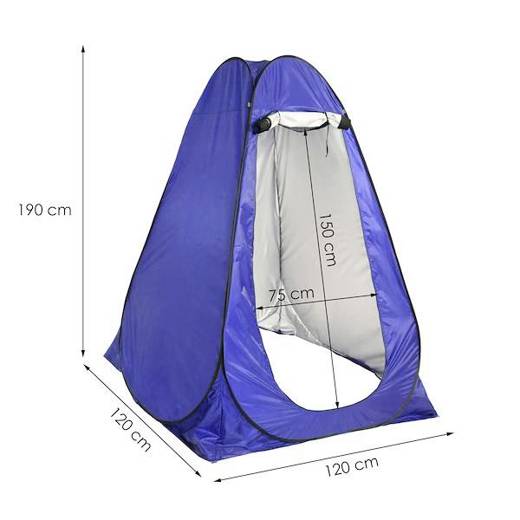 Namiot plażowy samorozkładający 190x120 cm mobilna przebieralnia niebieska