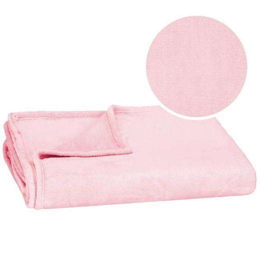 Narzuta na łóżko, pled 150x200 cm koc na kanapę różowy