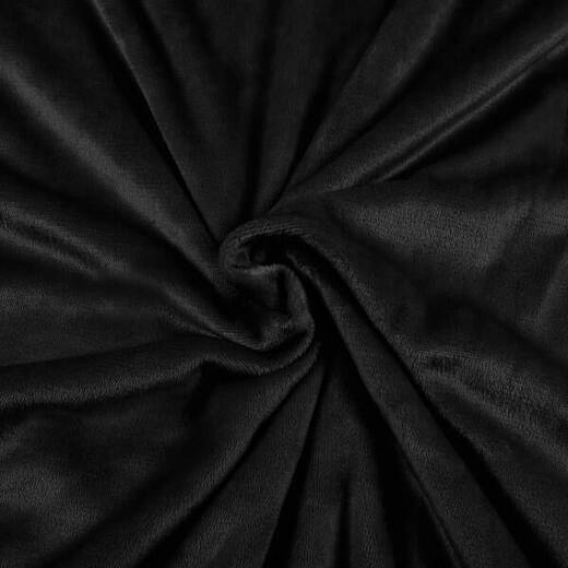 Narzuta na łóżko, pled 160x200 cm dwustronny koc włochacz na kanapę czarny