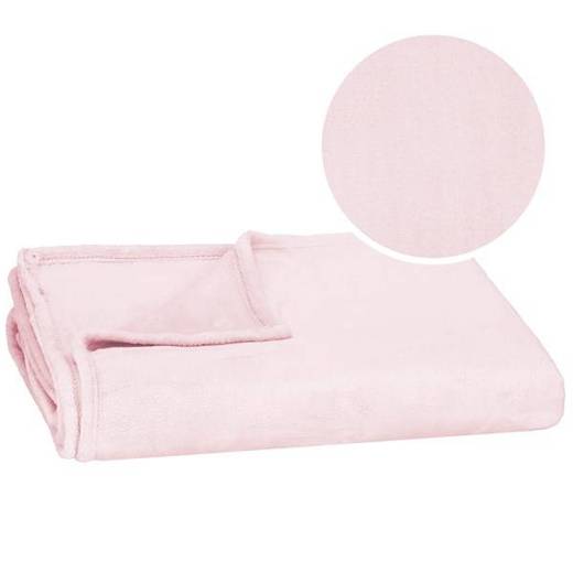 Narzuta na łóżko, pled 200x220 cm koc na kanapę jasny różowy
