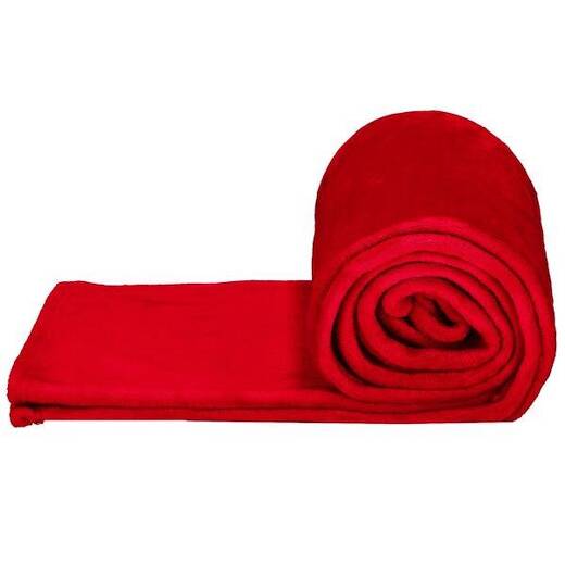 Narzuta na łóżko, pled 70x160 cm, koc na kanapę czerwony