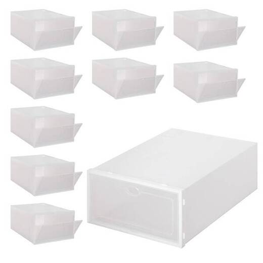 Organizer na buty 30x21x12 cm zestaw 5 szt. pojemniki z otwieraną klapą