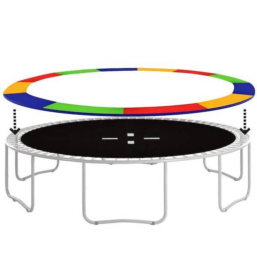 Osłona na sprężyny z siatką do trampoliny wewnętrzną 12FT 244/250/252 cm multikolor