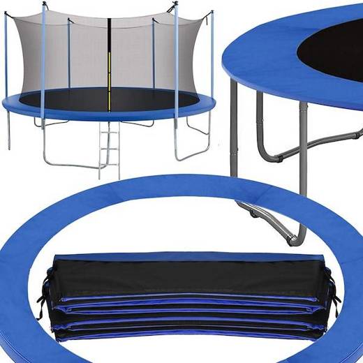 Osłona na sprężyny z siatką do trampoliny wewnętrzną 8FT 244/250/252 cm niebieska