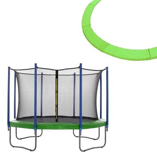 Osłona na sprężyny z siatką do trampoliny wewnętrzną 8FT 244/250/252 cm zielona