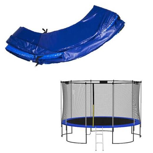 Osłona na sprężyny z siatką do trampoliny zewnętrzną 13FT 396/400/407cm niebieska